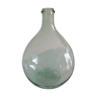 Demijohn in transparent glass vintage 60/70s