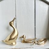 Trois canards ou trio en laiton massif
