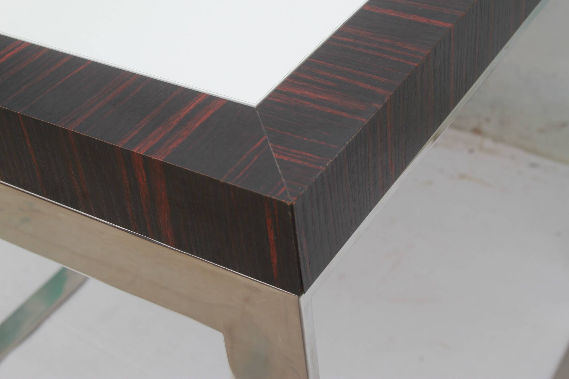 Design Cube Table in Chrom Rosewood 81cm