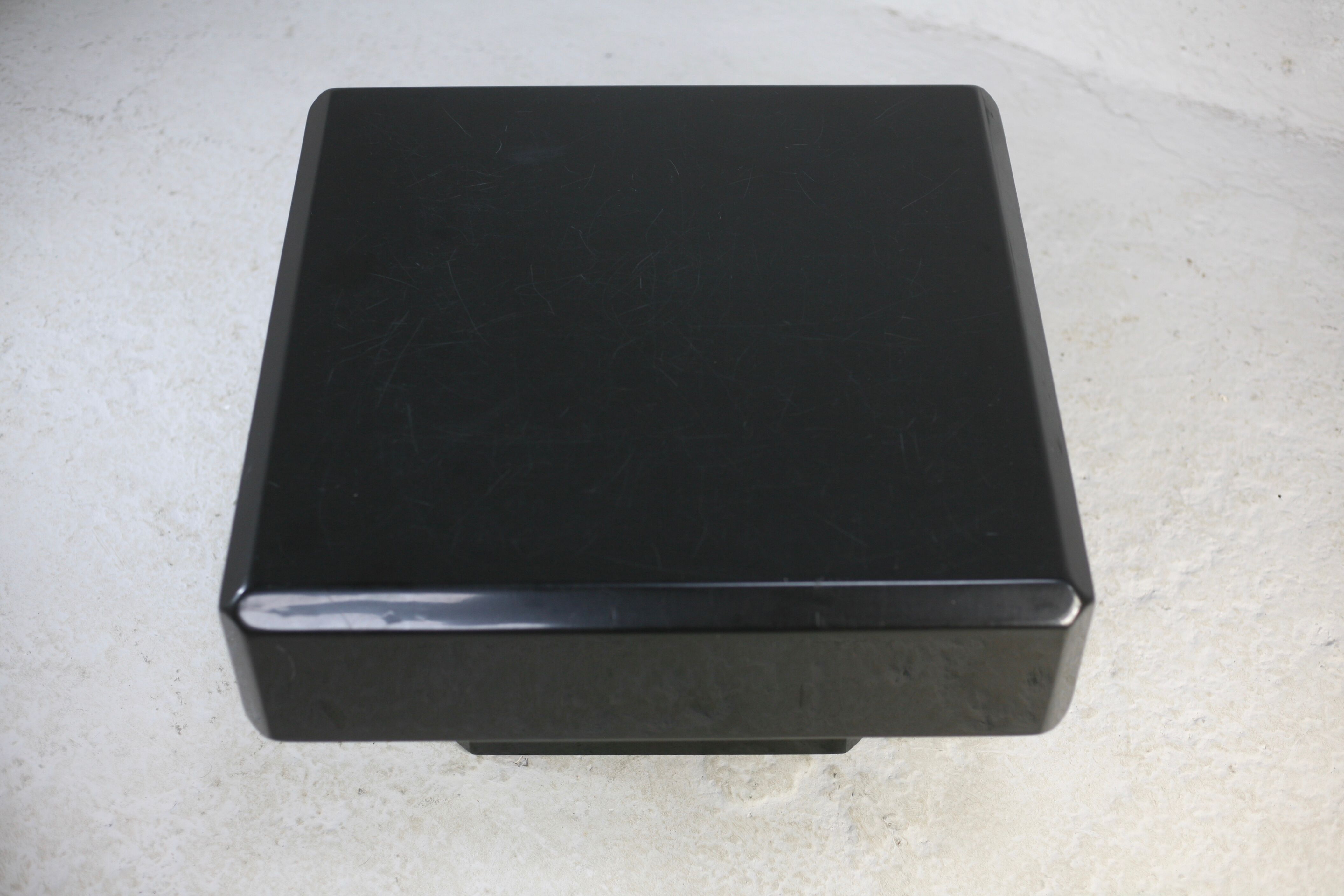 Black lacquered wood coffee table, France, circa 1970