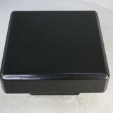 Table basse bois laqué noir, France, circa 1970