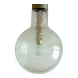 Vintage 1970s Peill and Putzler bubble glass pendant light