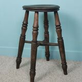Turned wooden stool