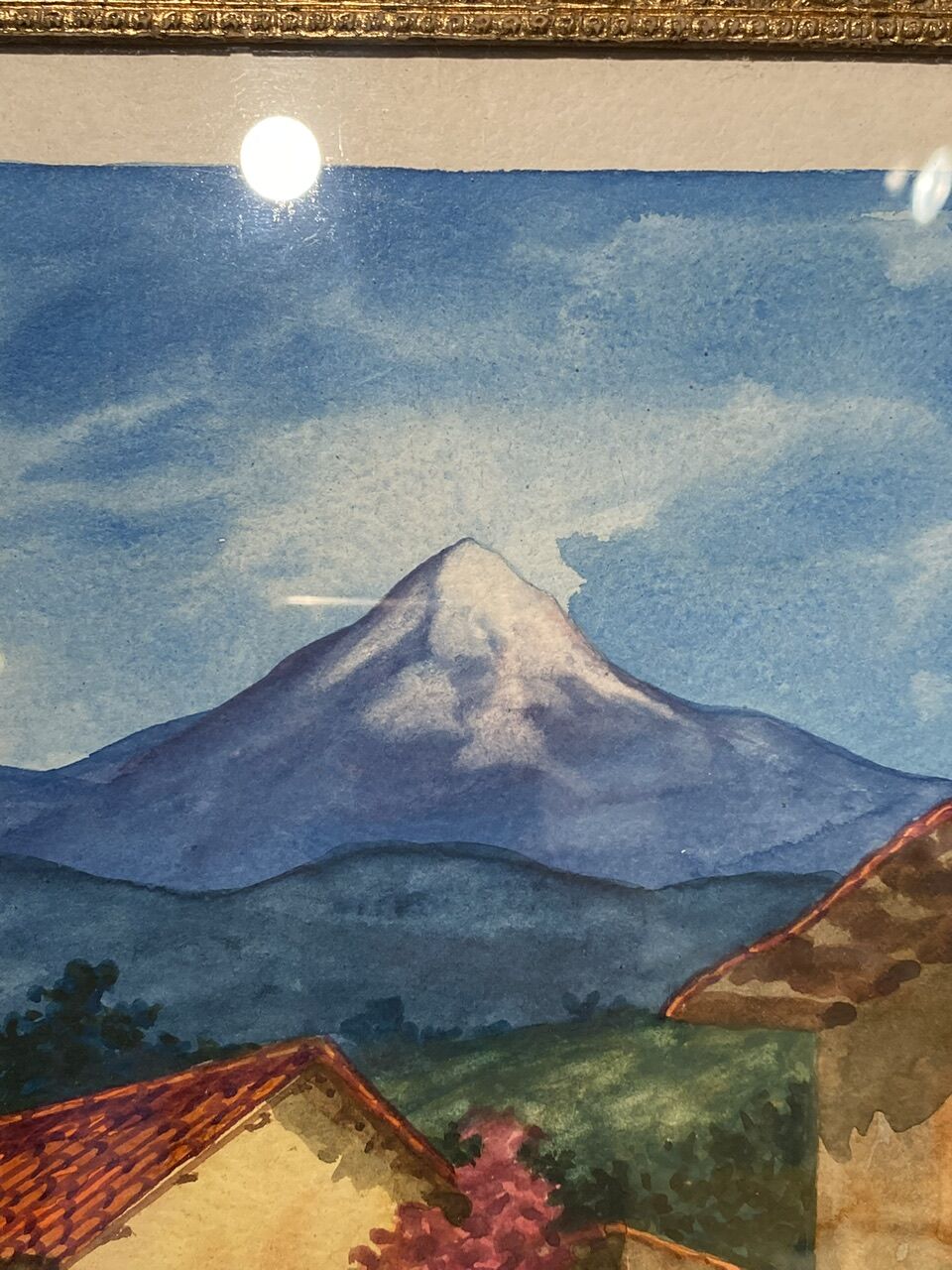 Old painting, Mexican landscape, signed XX century