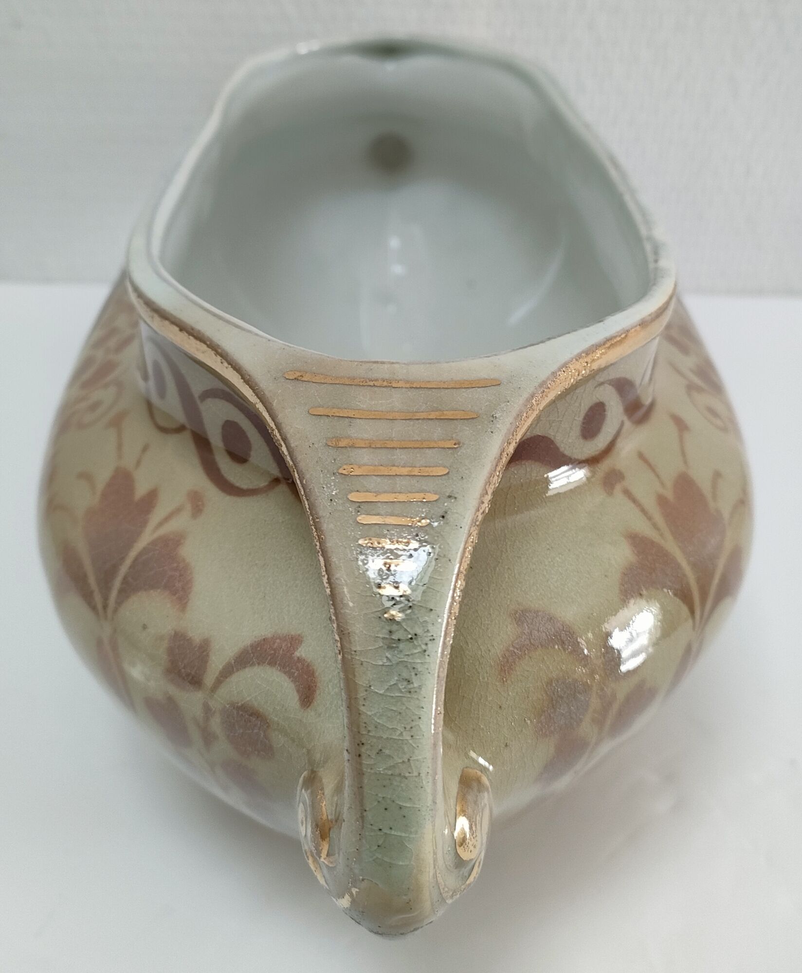 Art Nouveau gardener Keller and Guérin earthenware Lunéville model Palmyra