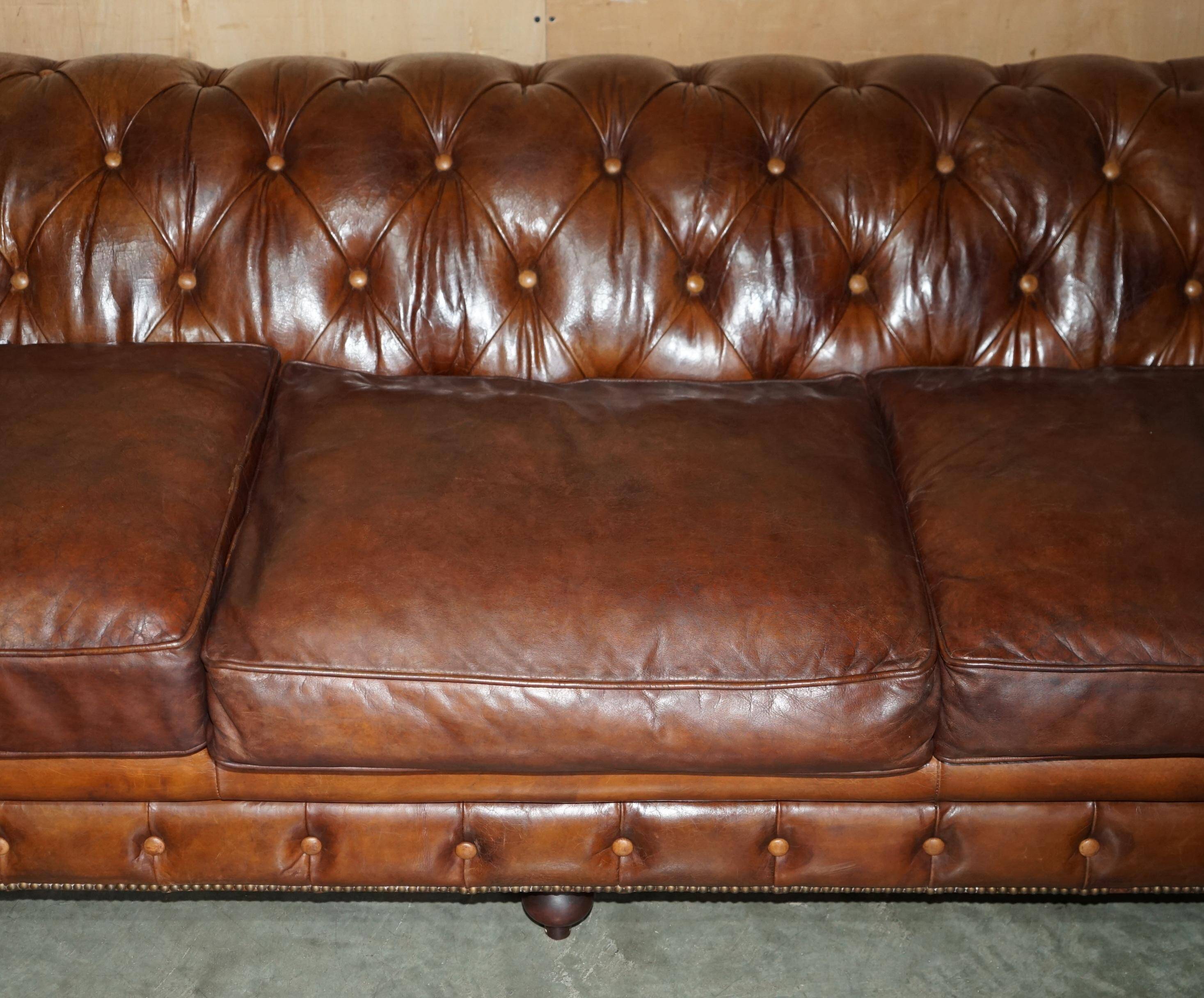 Heritage Biker Chesterfield Leather Sofa for 6 people by Timothy Oulton