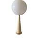 Conic parchment and brass table lamp, France 1960