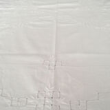 Nappe blanche  ancienne brodée main