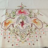 White background embroidered sheets