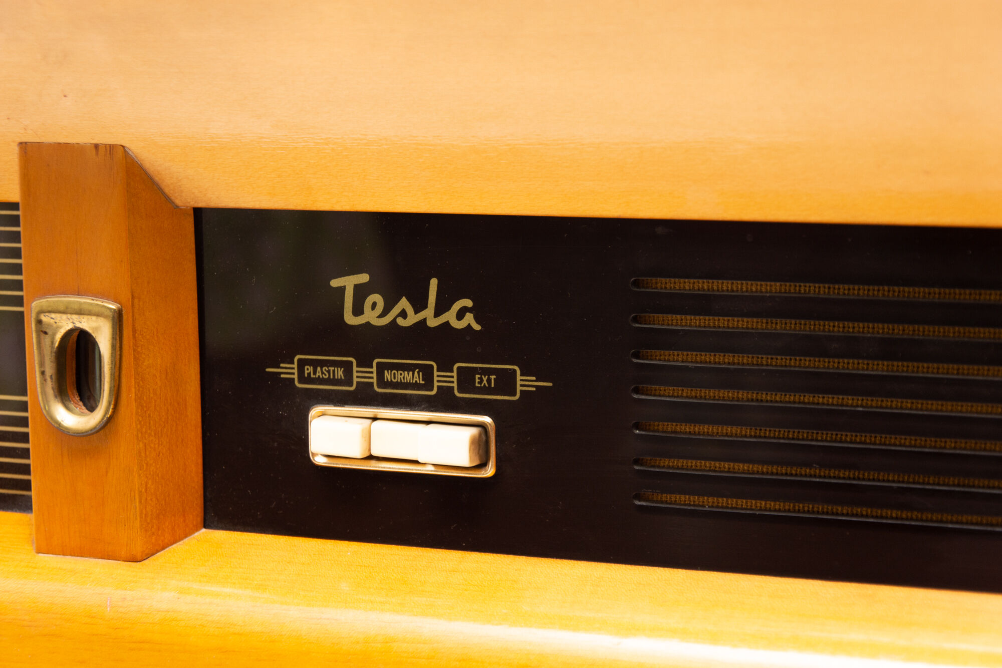 Record player and radio Tesla, Czechoslovakia, 1950
