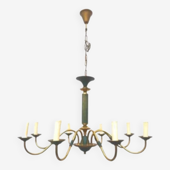 Neoclassical style chandelier with 8 lights. Vintage 50s “Hollywood Regency”