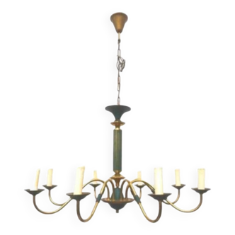Neoclassical style chandelier with 8 lights. Vintage 50s “Hollywood Regency”