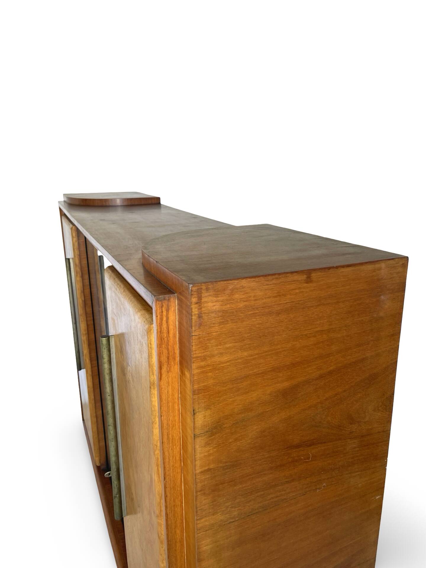 Striking Art Deco birch wood sideboard