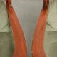 Set of 2 Art Nouveau/Jugendstil dining chairs with suede upholstery