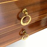 Monumental Wooden Cabinet with Parchment Panels by Gio Ponti, Italy