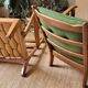 Pair of vintage armchair green fabrics