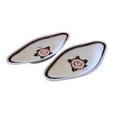Lot reserved for Anne L, low fruit bowl and 2 Sarreguemines Noyon serving dishes