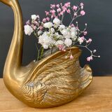 Brass swan pot cover