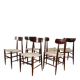 Rare set of 6 vintage Italian rope chairs by Eredi Marelli, 1950