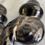 Pair of Vallauris iridescent ceramic candle holders