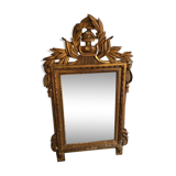 Gilded wooden pediment mirror