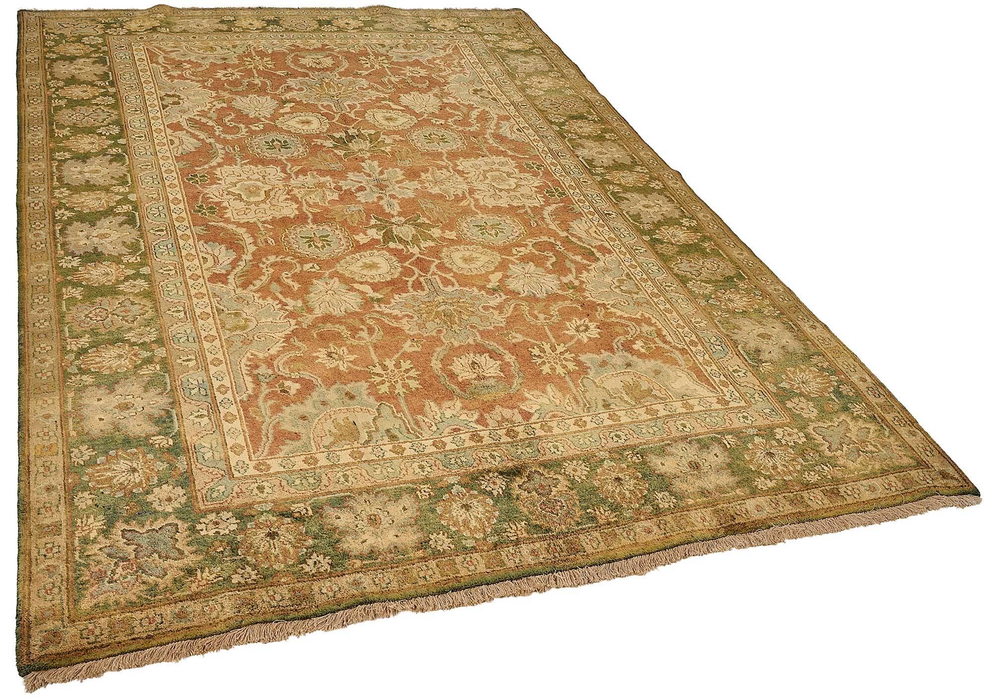 Turkish Handknotted Wool Oushak Rug 186 cm x 265 cm