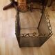 Firewall in 4 elements of style neo Gothic bronze and iron mesh in perfect condition and time 1950