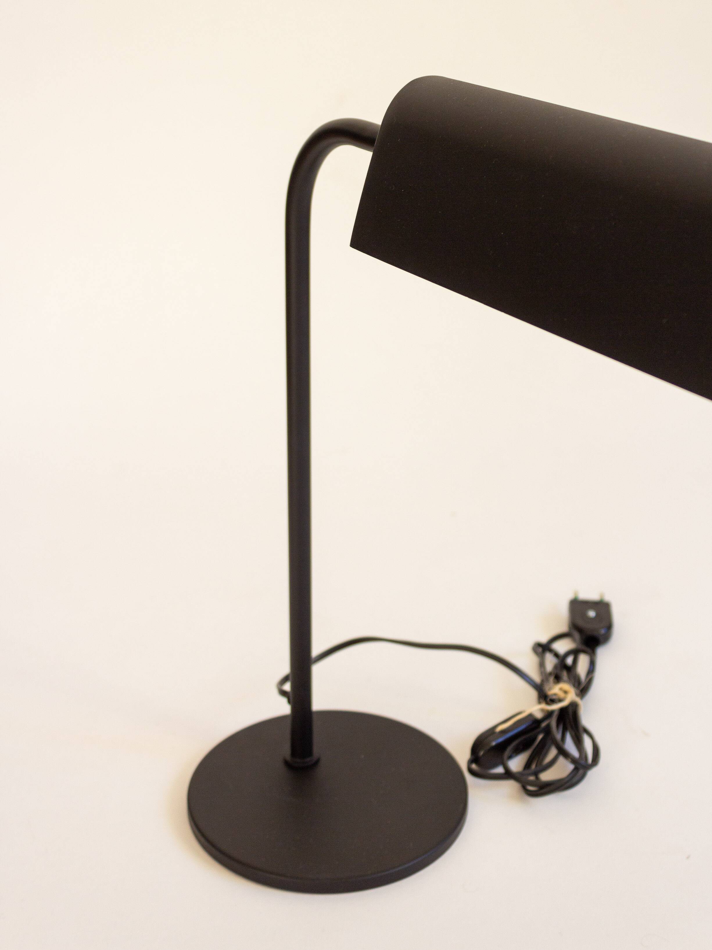 Desk lamp, reading light in black metal, Amilux, 1960s