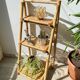 Vintage folding bamboo shelf 1950
