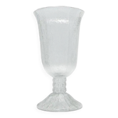 Vase Cora, design moderne du milieu du siècle, en verre transparent, Ząbkowice, Pologne, années 1970.