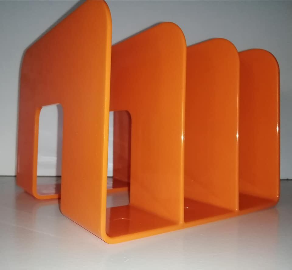 Vintage style orange plastic magazine door