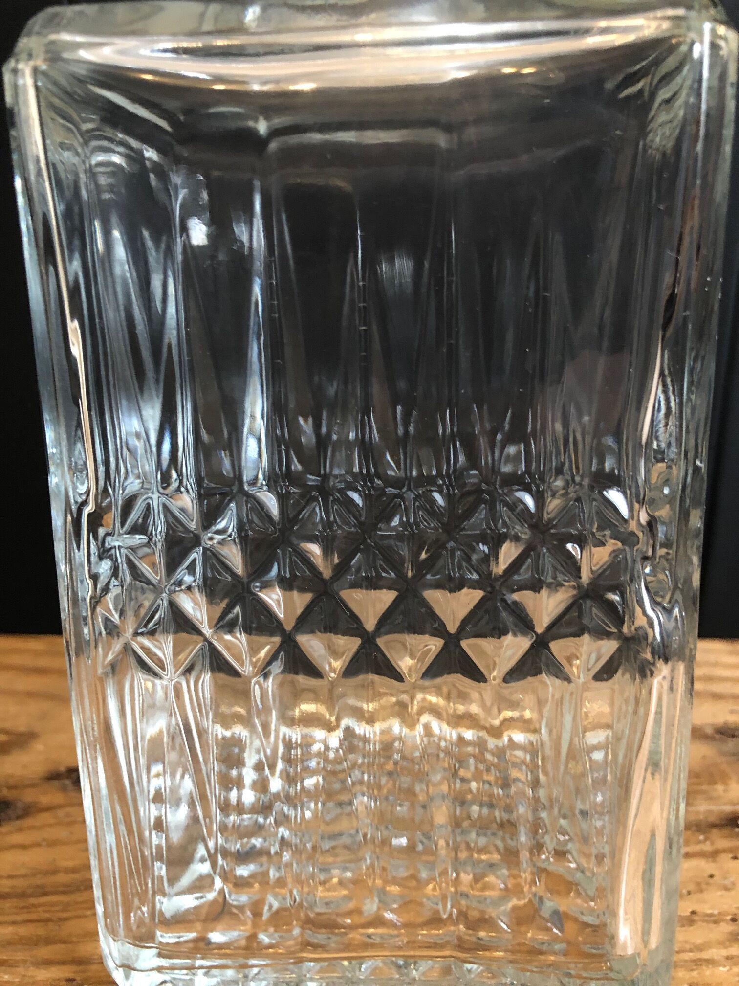 Chiseled whisky carafe