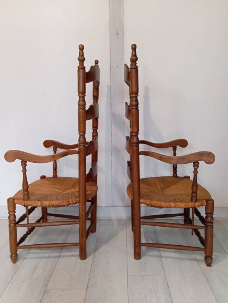 Pair of nursing or fireside armchairs