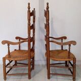 Pair of nursing or fireside armchairs