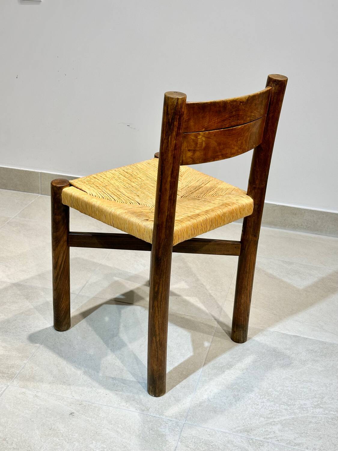 Set of 2 Charlotte Perriand Meribel chairs, in ash, circa 1950, original edition