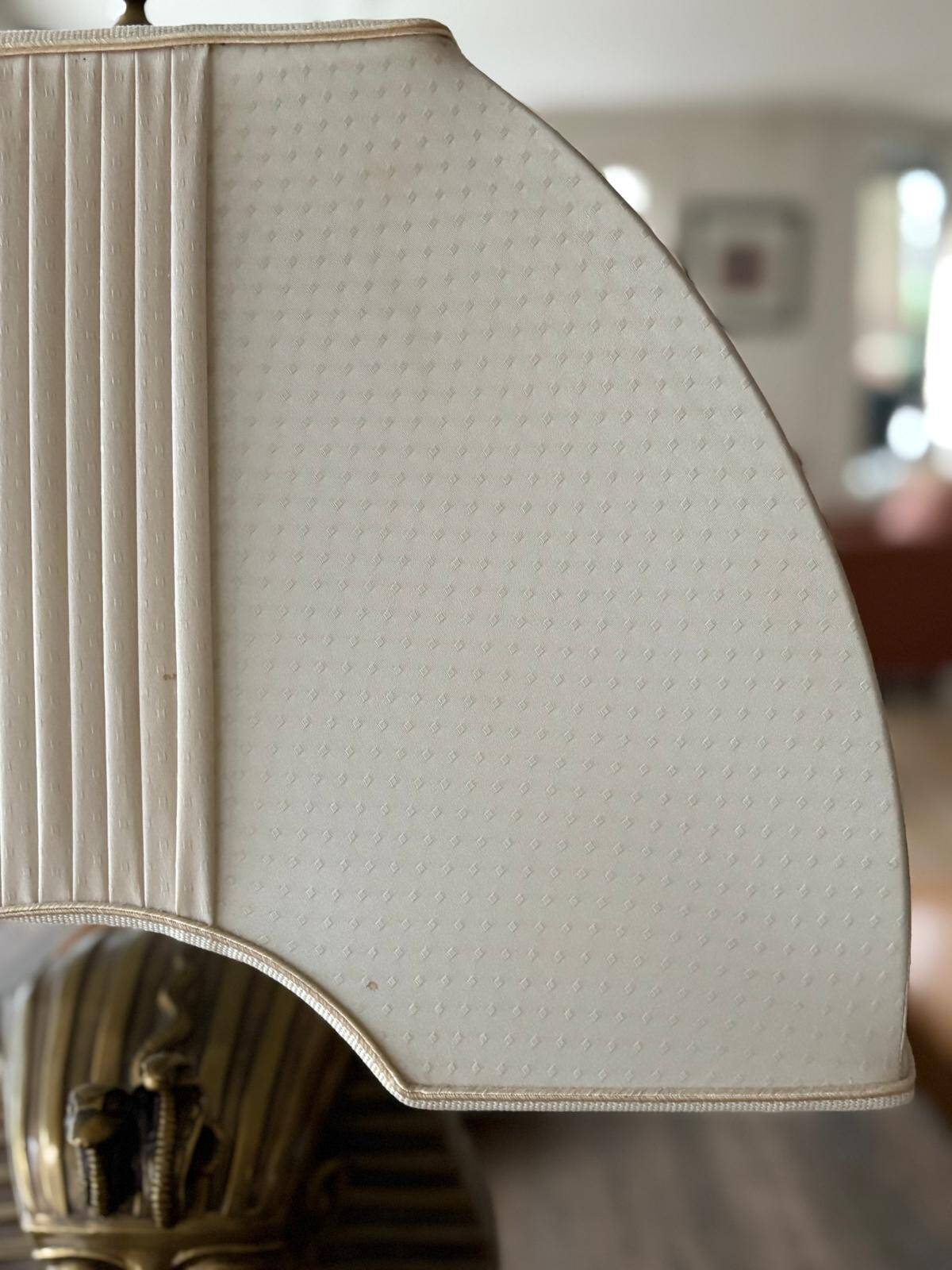 Pharaoh lamp 7 brass marble at Maison Jansen & Deknudt lighting