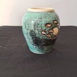 Vase vert bleuté