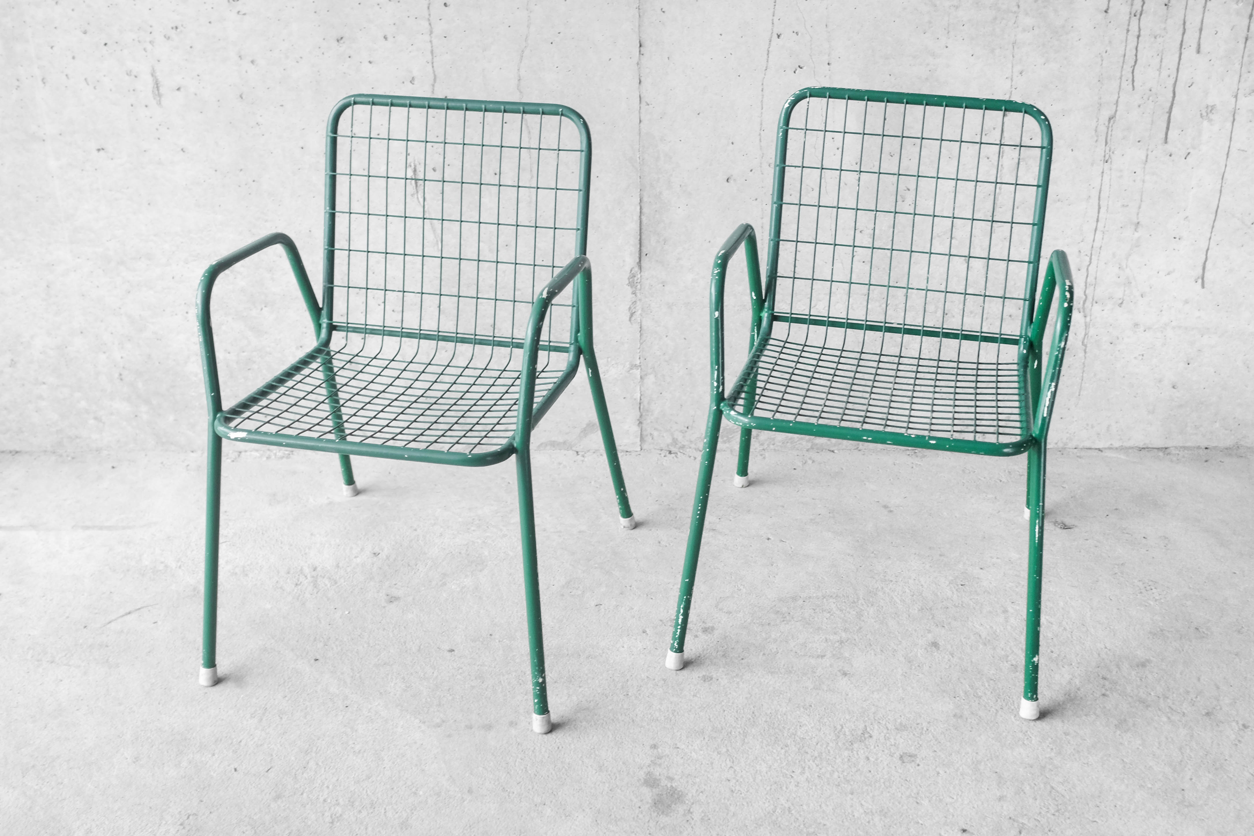 Pair of EMU armchairs, model Rio, green