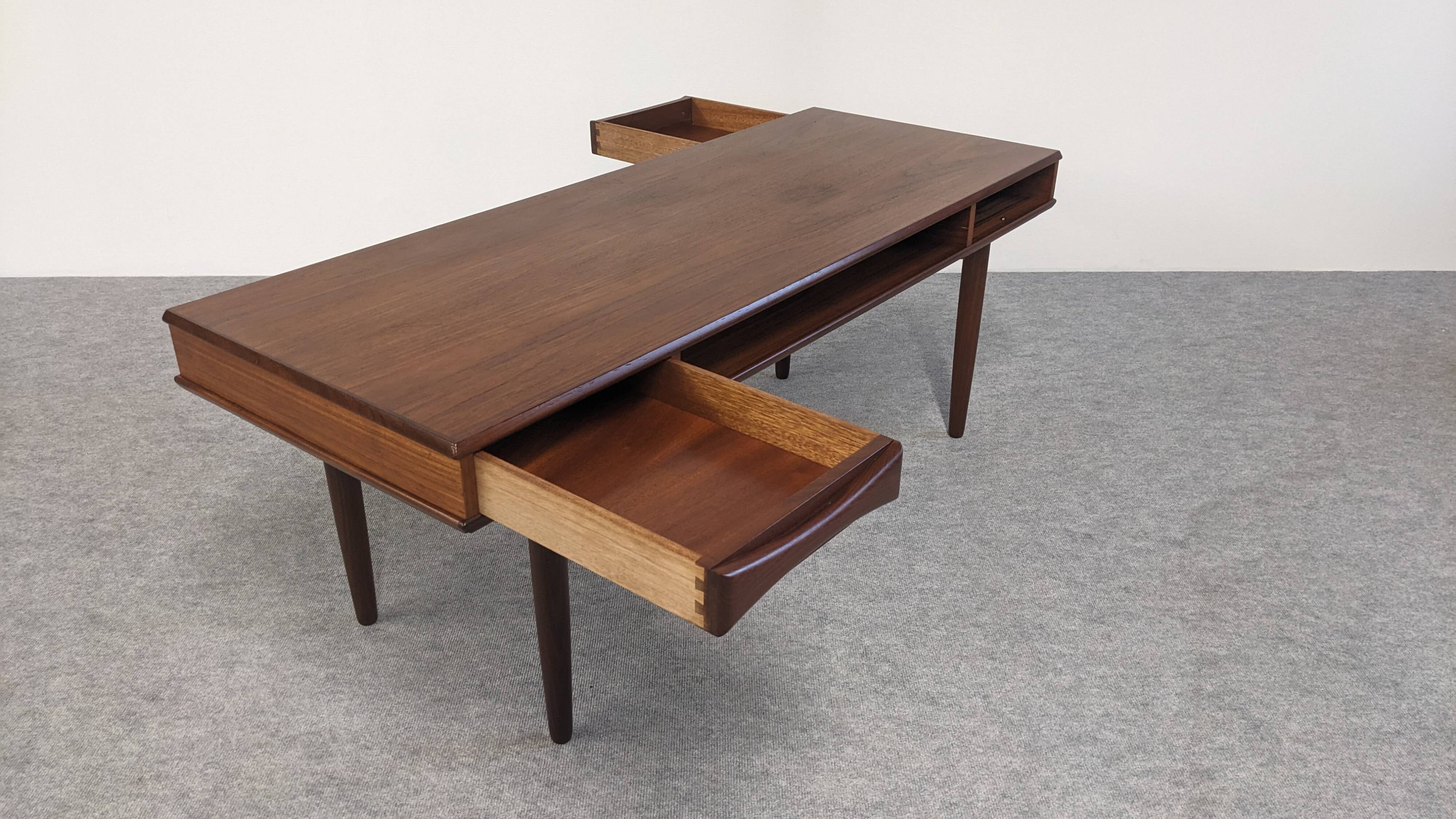 Modernist teak coffee table by Arne Vodder for Dyrlund, Denmark 1960s