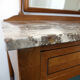 Belgian Art Deco dressing table with marquetry, red marble top, 1920-1930