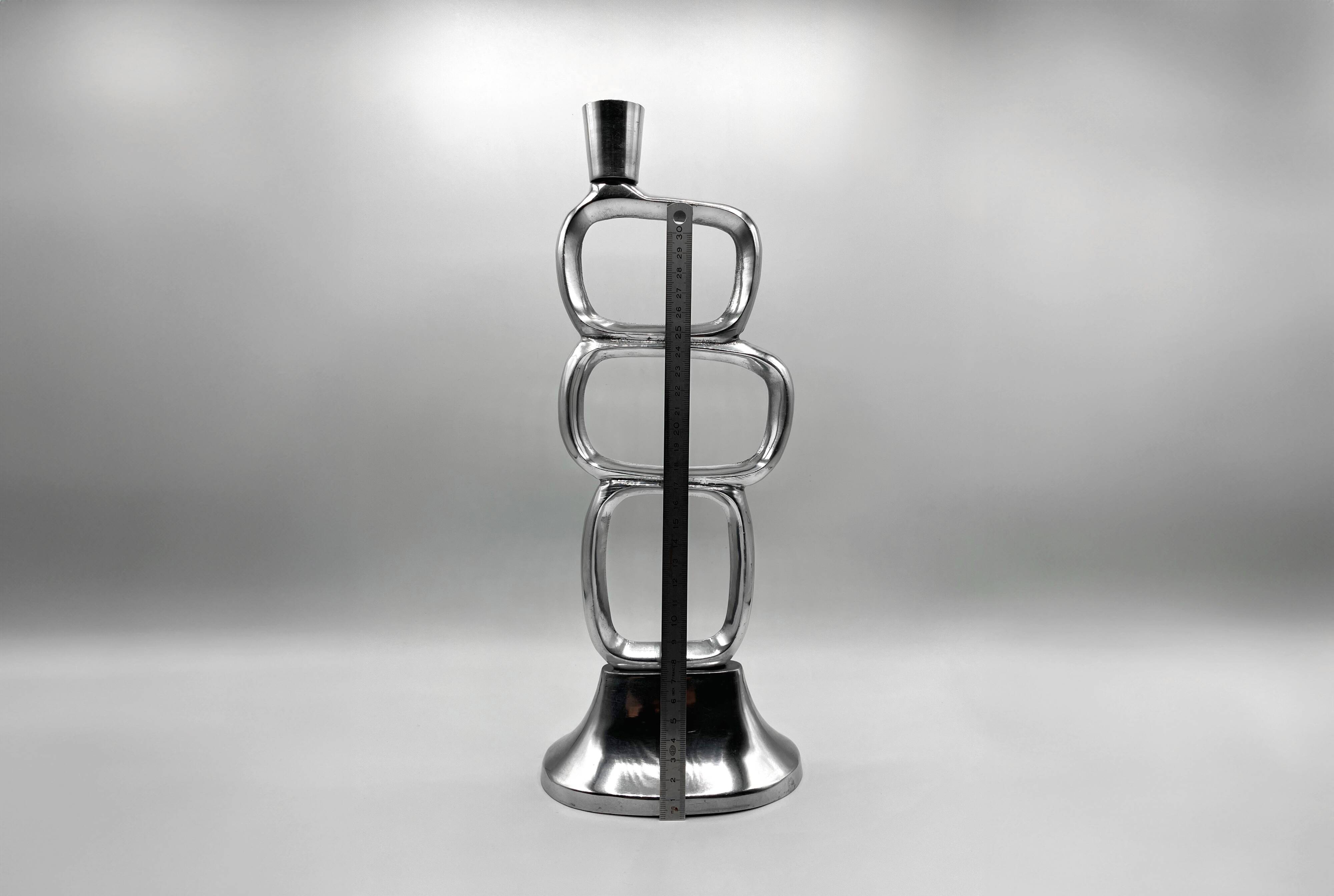 Modernist cast aluminum candle holder • 1980