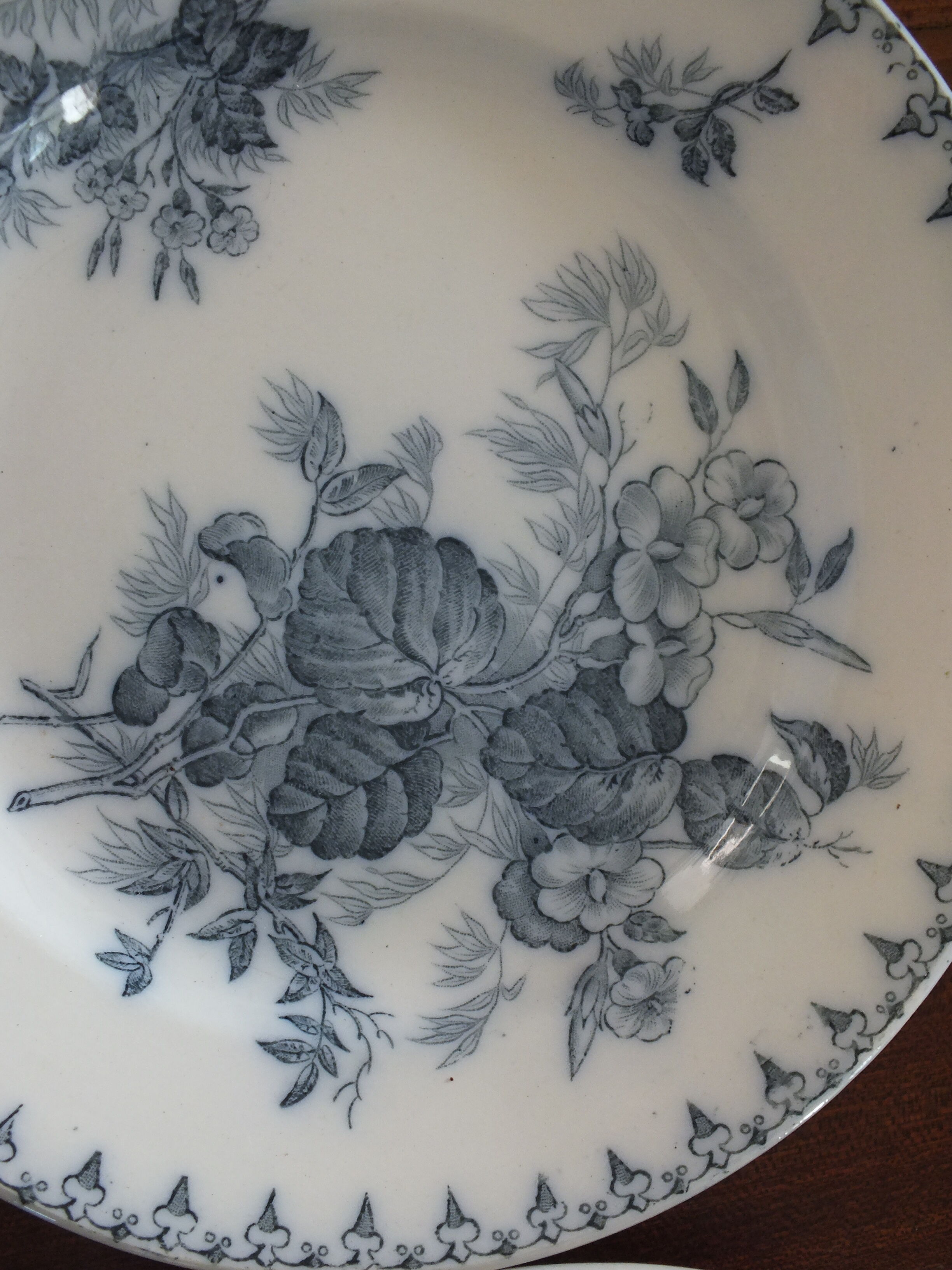 6 assiettes plates Sarreguemines U&C Flore