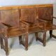 3-seater oak church pew