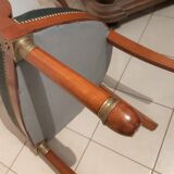 Empire office armchair with column feet