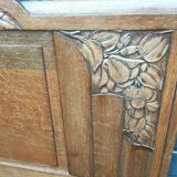 Solid oak headboard, 1920s-30s