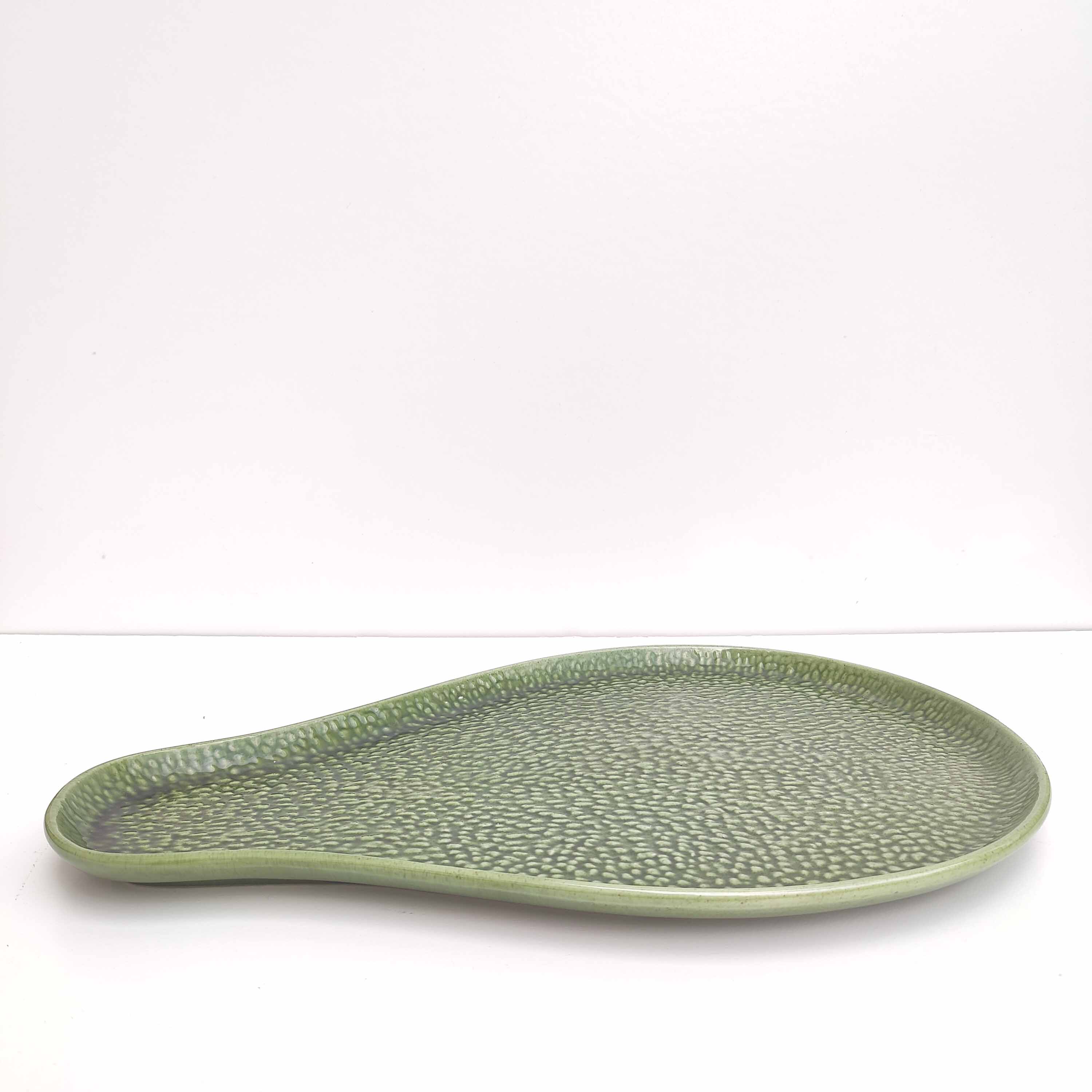 Large ceramic dish avocado shape