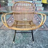 Fauteuil en rotin  vers 1960