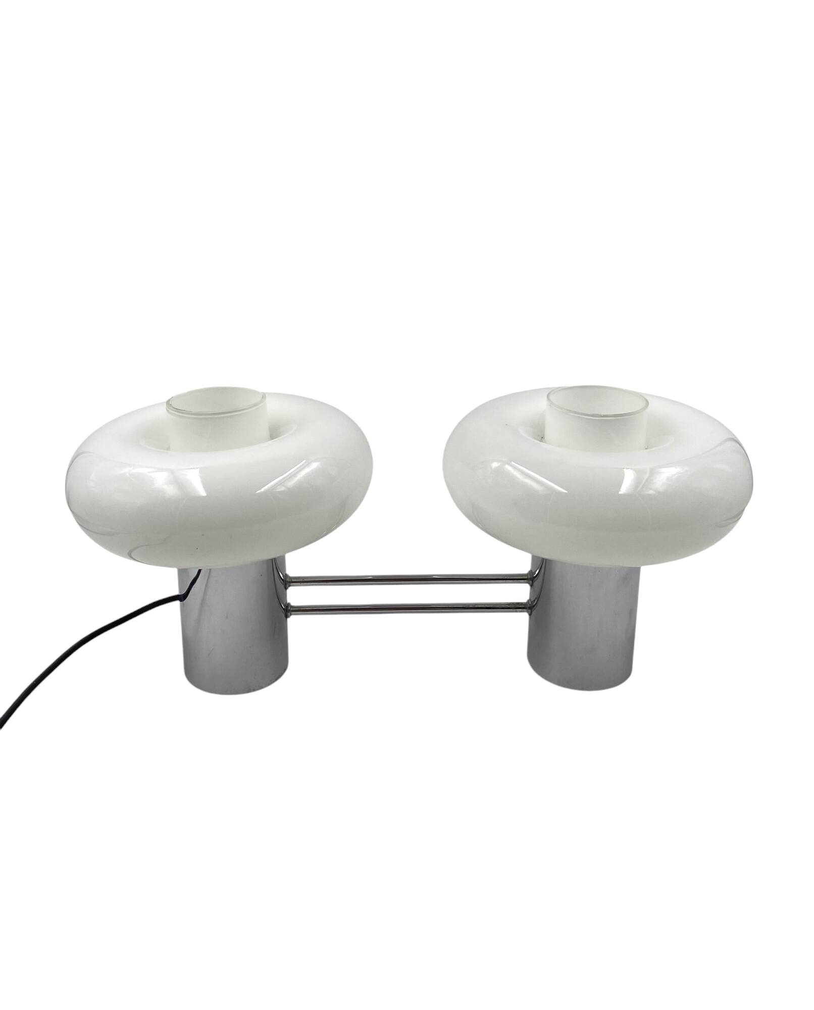 Mid-century two lights table lamp, Italy ca. 1970s