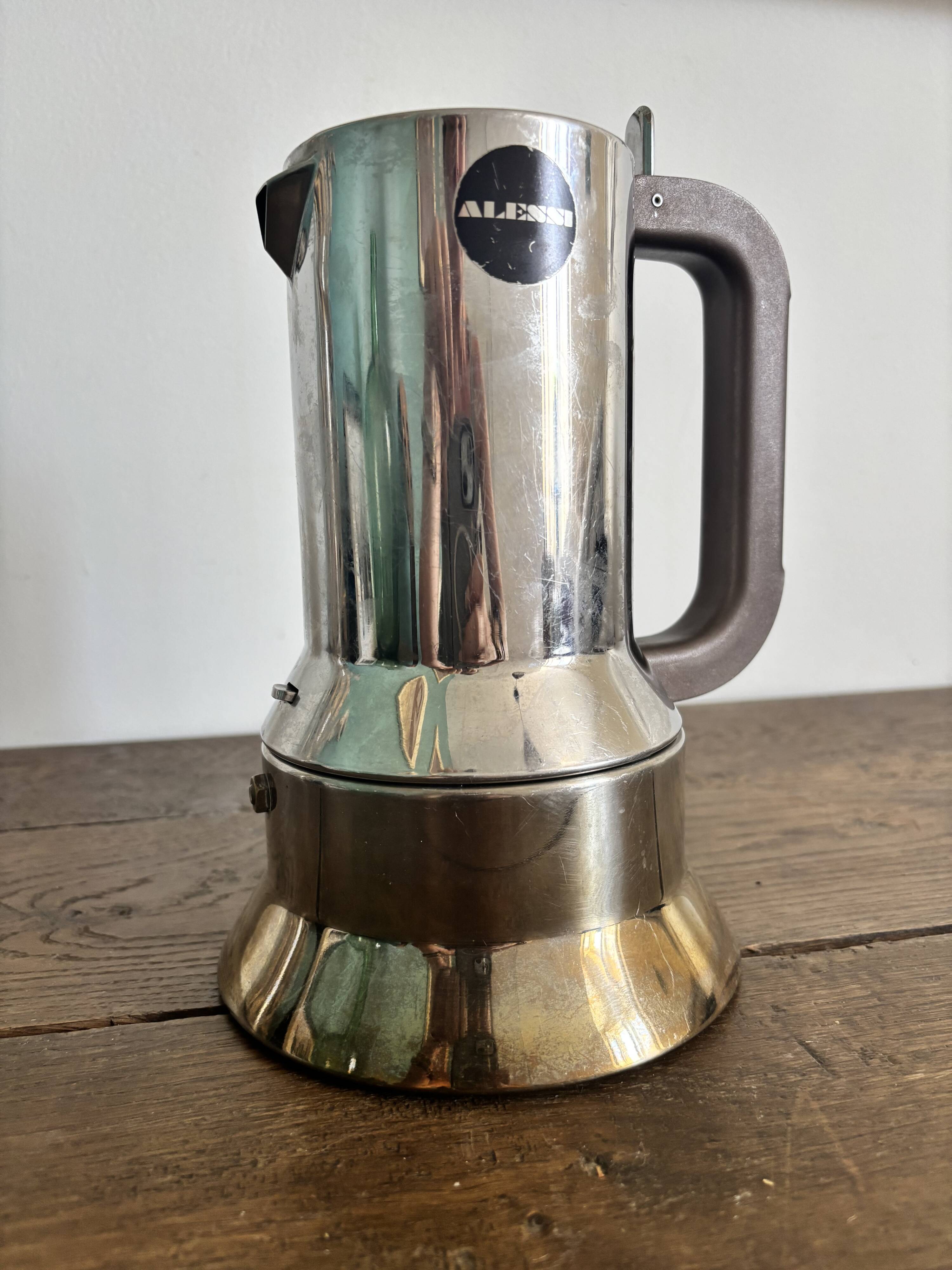 Alessi 9090 Italian coffee maker - Richard Sapper (6 cups) - Induction.