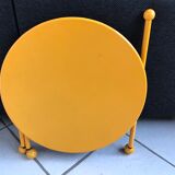 Coffee table by Tord Björklund Ikea 1980 yellow